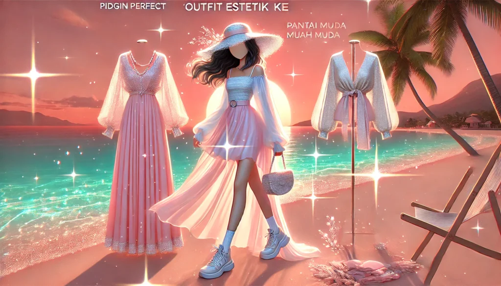 Outfit Estetik ke Pantai Merah Muda