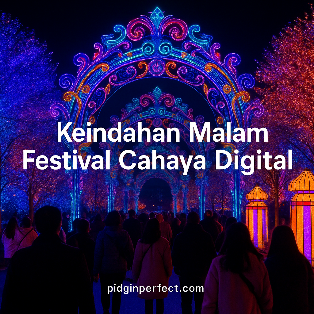 Keindahan Malam Festival Cahaya Digital