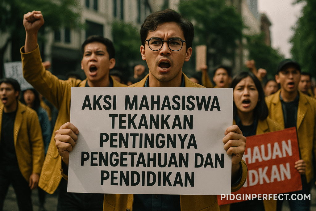 Aksi Mahasiswa Tekankan Pentingnya Pengetahuan dan Pendidikan